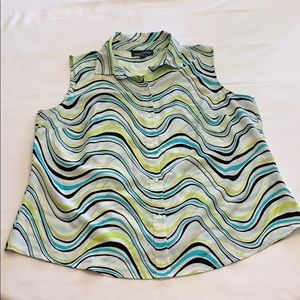 Jones New York button down sleeveless top size 14W